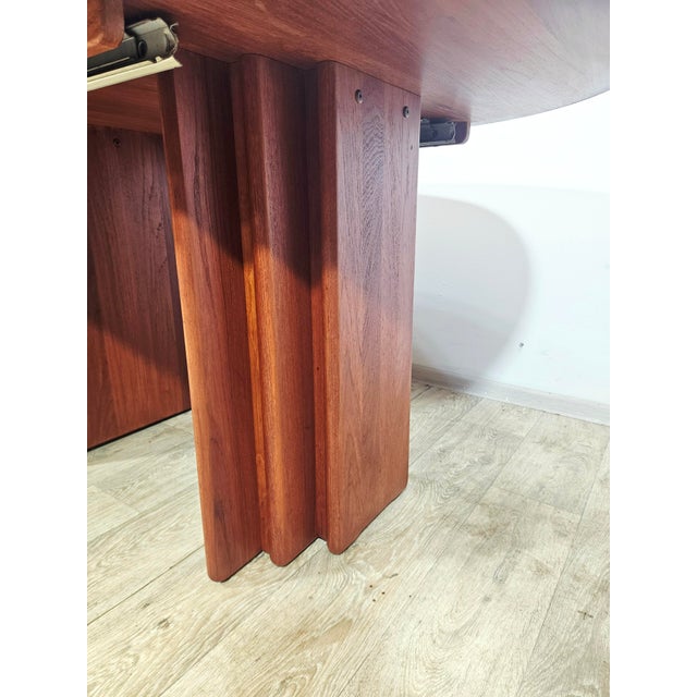 Mid-Century Extendable Table in Teak S. Burchardt-Nielsen, Denmark, 1980s For Sale - Image 9 of 18