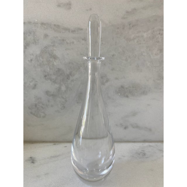 Mid-Century Modern Vintage Mid Century Vicke Lindstrand for Orrefors Teardrop Shaped Small Decantor For Sale - Image 3 of 7