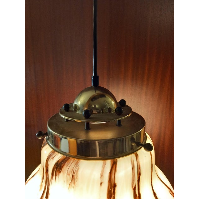 Metal Pendant Lamp in Brass and Glass from Peill & Putzler For Sale - Image 7 of 10