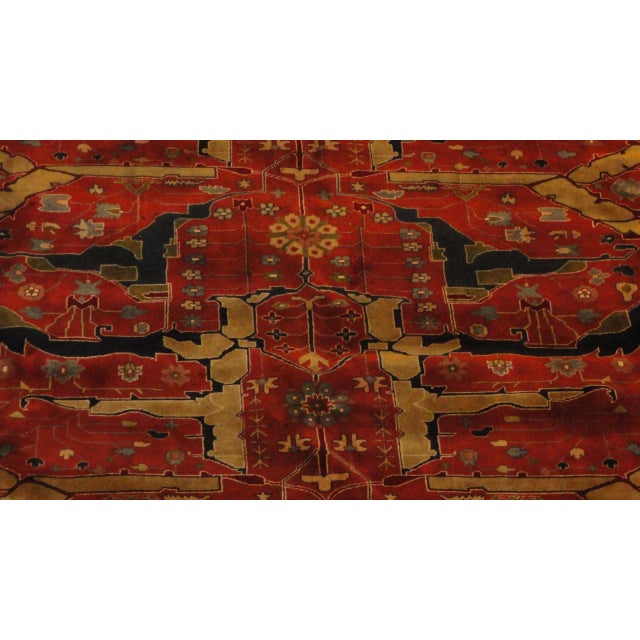 Wool pile genuine hand woven Persian Bijar style rug hand woven in India by master weaver. Finest quality wool and weave....