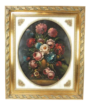 Antique Late 19th Century Dutch Old Master Style Still Life Oil on Canvas - Signed and Framed