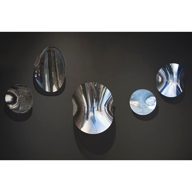 Echo Circular Wall Mirror in Polished Aluminum by Martens & Visser For Sale - Image 14 of 18