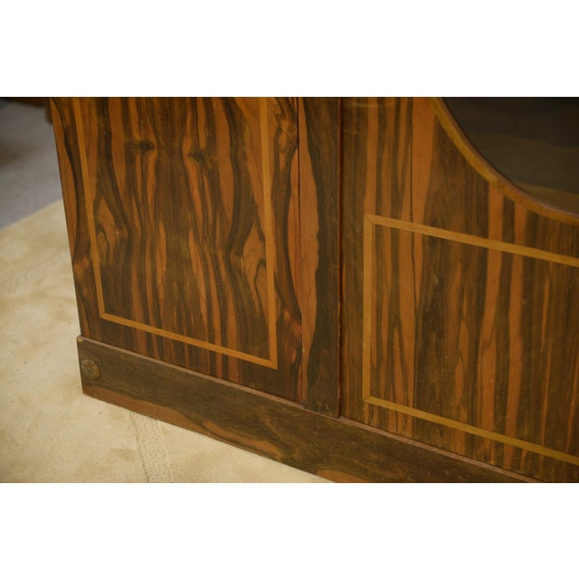 1930s Neo-Classical Art Deco Wardrobe in Ebony Veneer, 1930s For Sale - Image 5 of 15