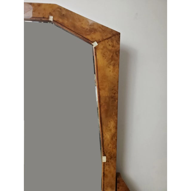 French Art Deco Thuya Wood Vanity with Dressing Mirror, Attributed to Maurice Dufrène For Sale - Image 9 of 13