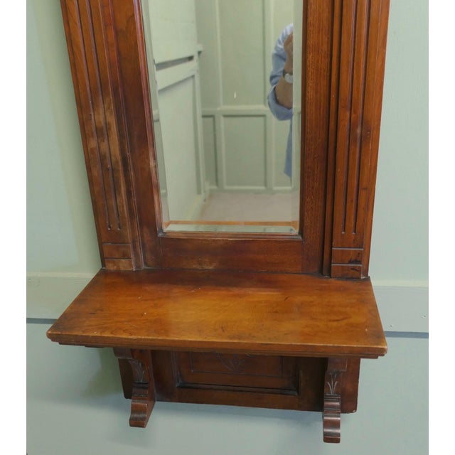 Wall Hanging Cloakroom Mirror with Shelf For Sale - Image 5 of 7