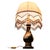French Ceramic Table Lamp with Beaded Shade, 1960 For Sale - Image 9 of 9