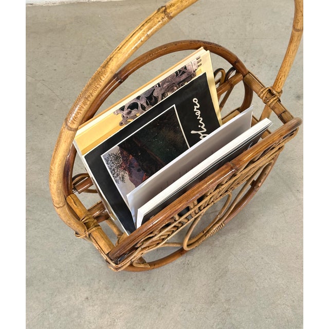 1970s Bamboo Magazine Rack, 1970s For Sale - Image 5 of 10