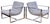 Stunning pair of vintage MCM chrome framed lounge chairs in the style of Milo Baughman, circa 1970s. Chairs feature a...