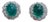 12 Ct Natural Emerald Zambia Cabochon & 4 Ct Diamond Stud Earring 14 KW Gold For Sale