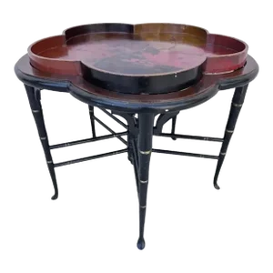 Japanese Lacquer Tray Side Table