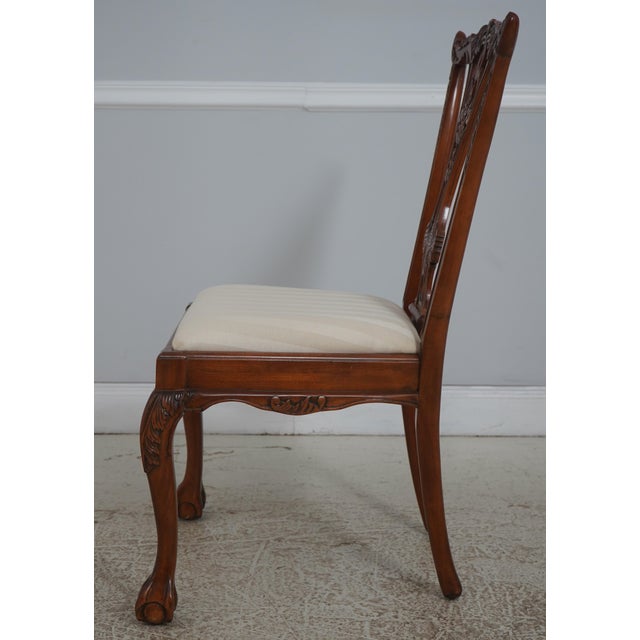 Set of 8 Mahogany Chippendale Style Dining Chairs For Sale - Image 4 of 18