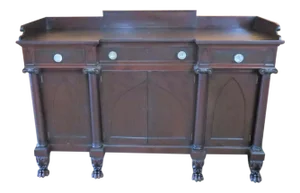 Early 20th Century Potthast Gothic Empie Mahogany Sideboard
