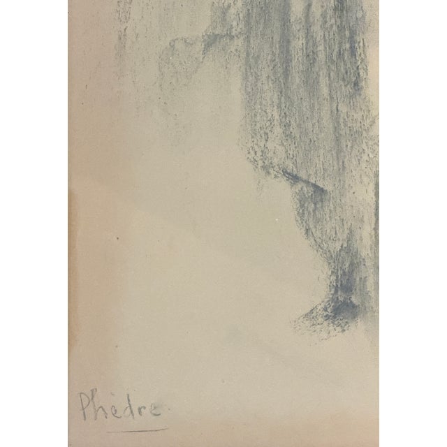 Louis Icart, Female Figure, Late 19th Century, Charcoal on Paper For Sale - Image 6 of 7