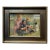 American Impressionist Beach Scene With Family and Spaniel, Original Oil Painting, Framed For Sale