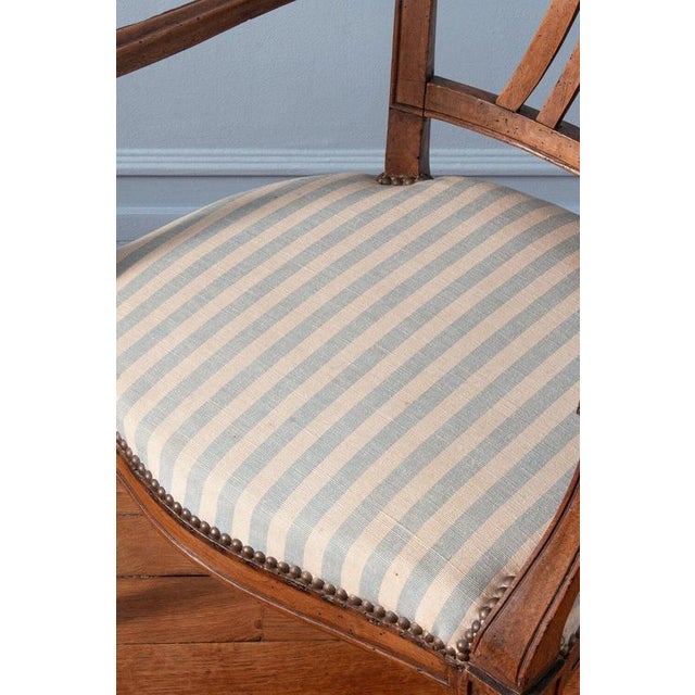 Early 19th Century French Provincial Armchairs with Tapered Legs, Set of 2 For Sale - Image 11 of 13