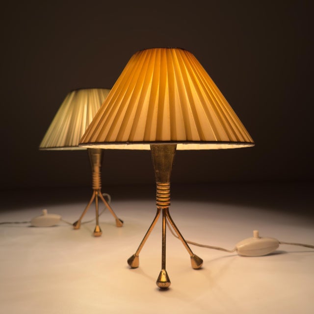 Vintage Metal Table Lamps, Italy, 1950s, Set of 2 For Sale - Image 10 of 15