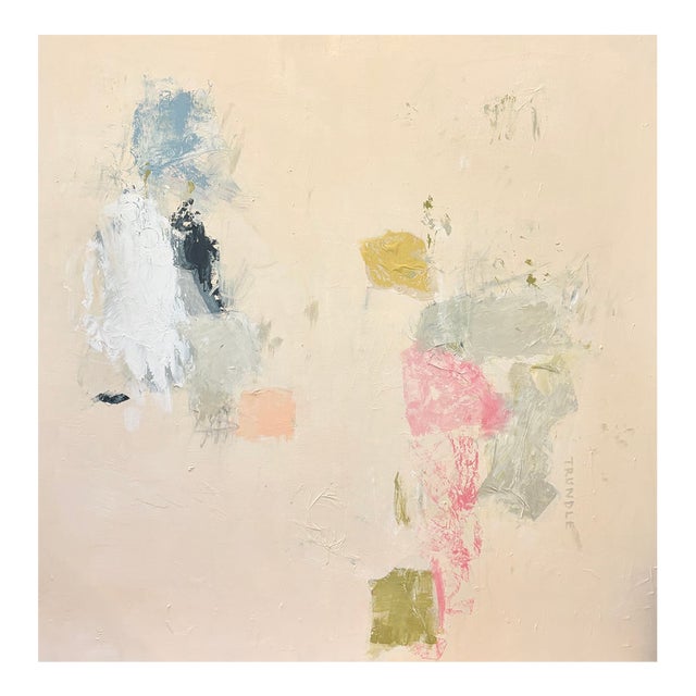 Sarah Trundle, Contemporary Abstract Mixed Media Collage Painting, "The Strangest Dream" For Sale