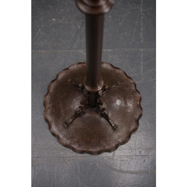 Art Nouveau Wrought Iron Standing Lamp For Sale - Image 5 of 15