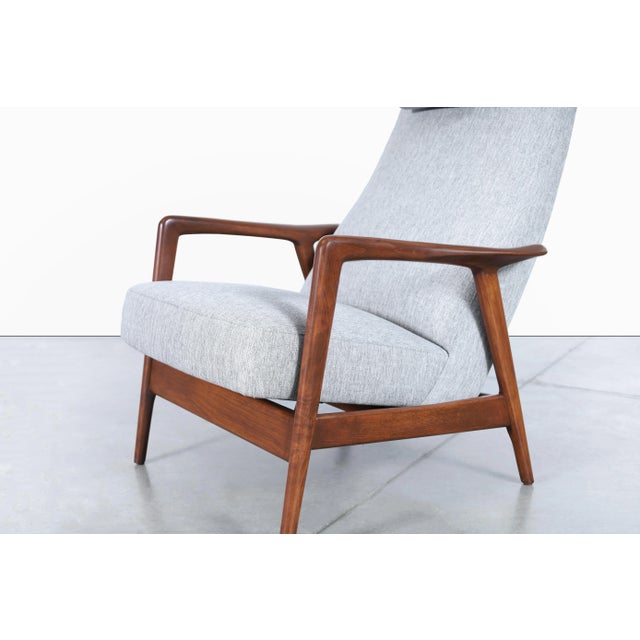 1960s Swedish Modern Walnut Recliner Chair by Alf Svensson for Dux For Sale - Image 5 of 12