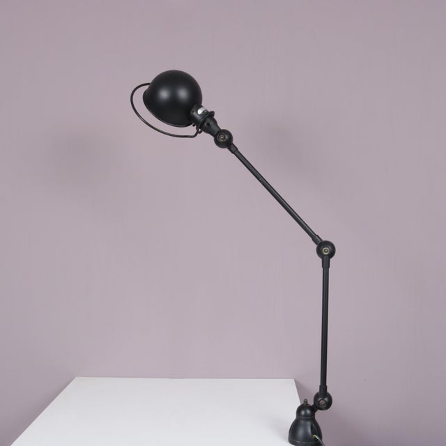 Metal Vintage French Table Clamp Lamp in Black Metal, 1950s For Sale - Image 7 of 17