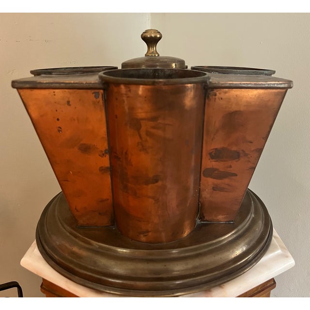 1920s Art Deco Tapered Copper Wine Cooler For Sale - Image 4 of 8