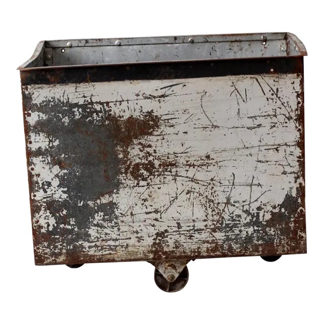 Vintage Industrial Cart Bin For Sale