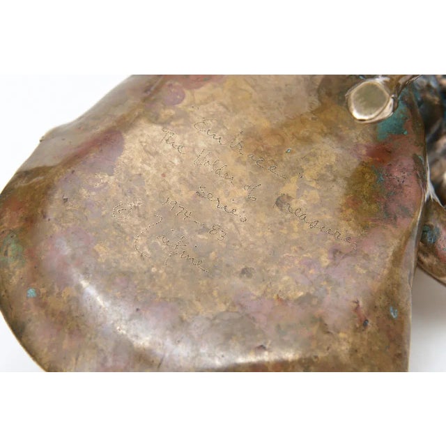 Vintage Signed Victor Zaikine Bronze Sculpture Erotic Lovers Embrace Series 60's For Sale - Image 10 of 10