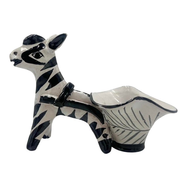 Vintage El Morocco Nyc Nightclub Ceramic Zebra Bud Vase, New York City For Sale