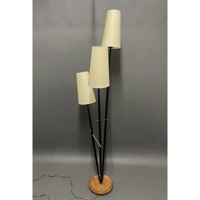 Black Floor Lamp, France, 1950s For Sale - Image 8 of 8