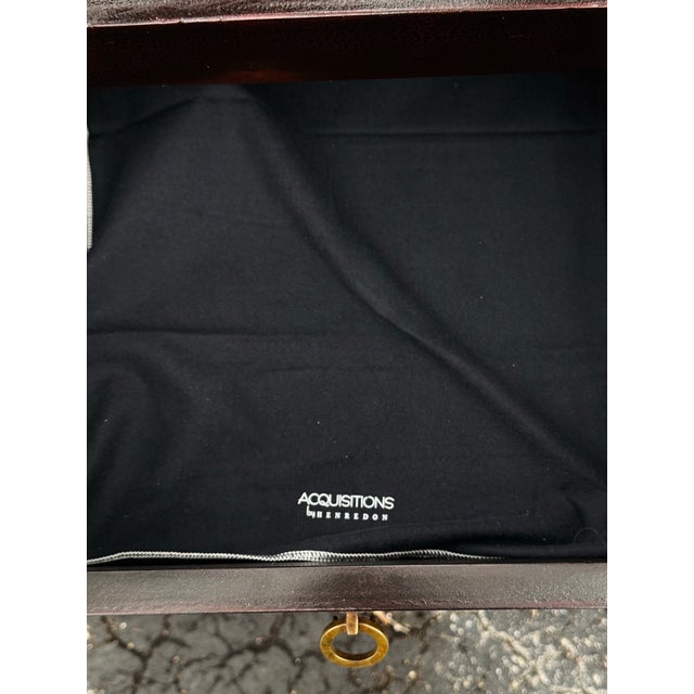 Metal Henredon Acquisitions Chinoiserie Ming Style Ebonized Sideboard With Brass Hardware For Sale - Image 7 of 8