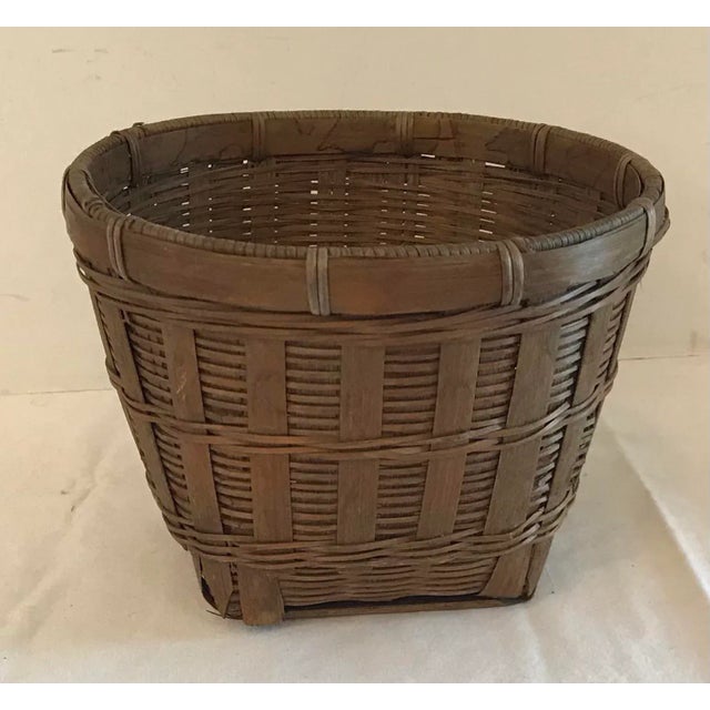 Vintage Woven Planter Basket For Sale In Dallas - Image 6 of 6