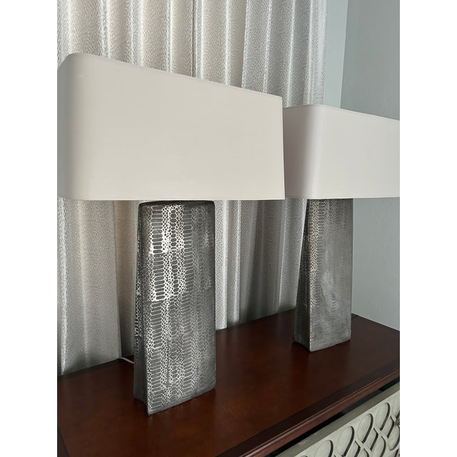 Fashionable Elegant-Modern Table Lamps - a Pair For Sale - Image 9 of 9