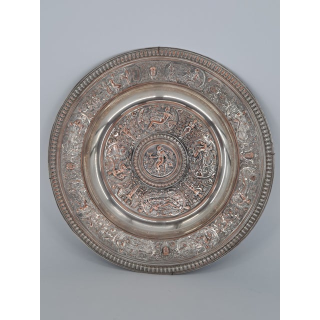 Victorian Elkington Electrotype Charger Plate "Temperantia" (After Francois Briot) Beautifully decorated in relief with...