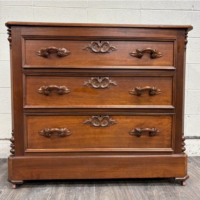 Victorian Antique 19th Century Victorian Eastlake Dresser Commode For Sale - Image 3 of 12