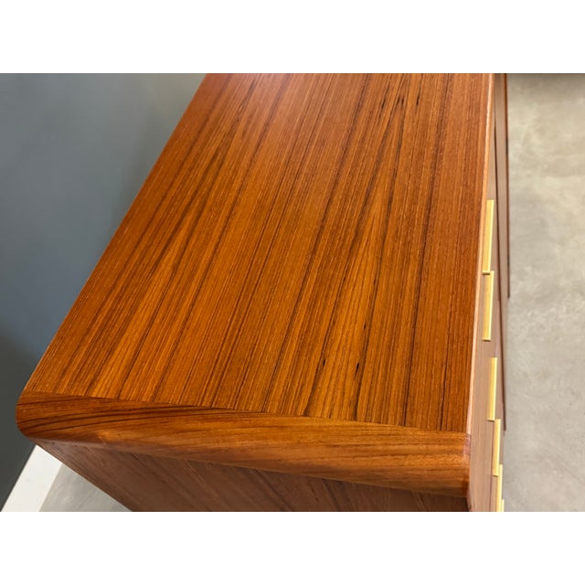 Danish Modern Teak Armoire Dresser For Sale - Image 9 of 11