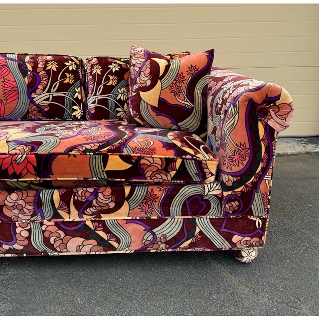 Textile 1960s Jack Lenor Larsen “Jezebel” Fabric Sofa For Sale - Image 7 of 11
