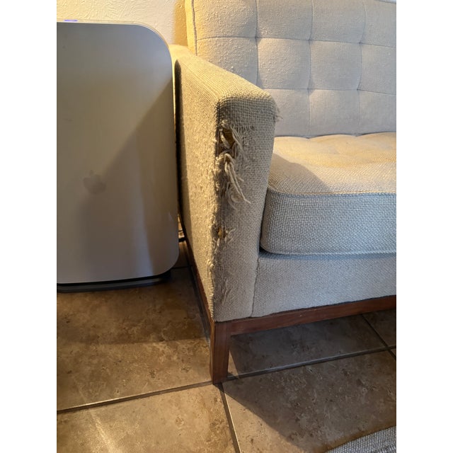 Vintage 1950s Mid-Century Modern Knoll Sofas With Walnut Bases For Sale - Image 10 of 15