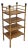 Vintage Scorched Bamboo Four Tier Bookshelf For Sale