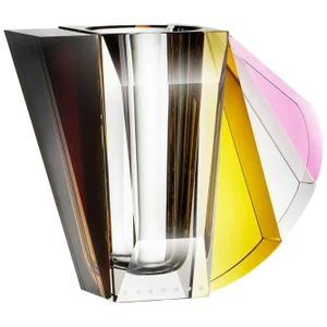 Nyc Contemprary Vase Hand-Sculpted Crystal from Reflections Copenhagen