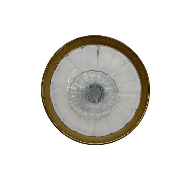 Mid 20th Century Mid Century Modern Heisey Gold-Rimmed Lidded Pedestal Candy Dish For Sale - Image 14 of 18