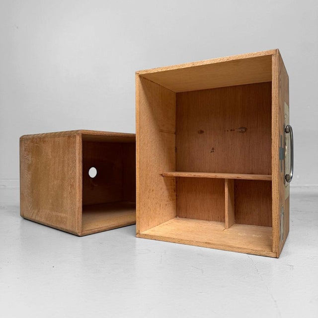 Brown Vintage Japanese Medicine Cabinet or Desk Organizer, 1960s For Sale - Image 8 of 10