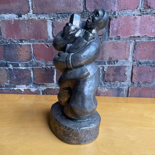 Woman Carrying Items Sculpture by Carole Shultz 1974 83/250 For Sale - Image 4 of 9