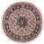 Shabby Chic 1990's Medallion Anarkali Pak-Persian Gray/Black Wool Round Rug- 6'1'' X 6'1'' For Sale - Image 9 of 9