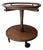 Round Wooden Serving Cart on Wheels For Sale