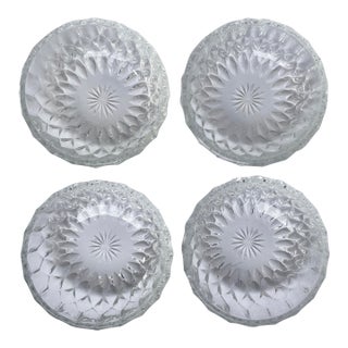 1950s Val St Lambert Crystal Dessert Berry Bowls - Set of 4 For Sale