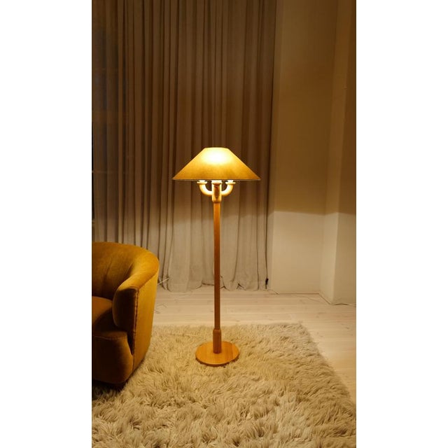 Vintage Scandinavian Sculptural Floor Lamps in Pine, 1970s, Set of 2 For Sale - Image 10 of 18