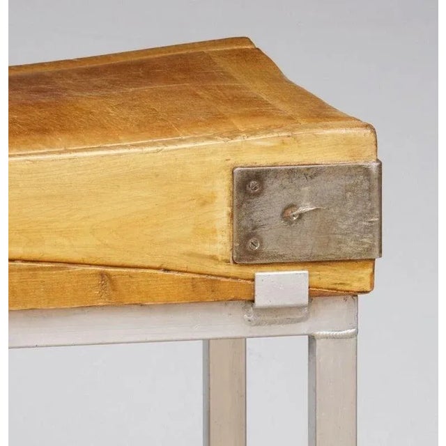 Mid 20th Century Large Butcher's Chopping Block Table on Stand From England For Sale - Image 5 of 13