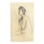 1907 Japanese Female Nude Drawing For Sale