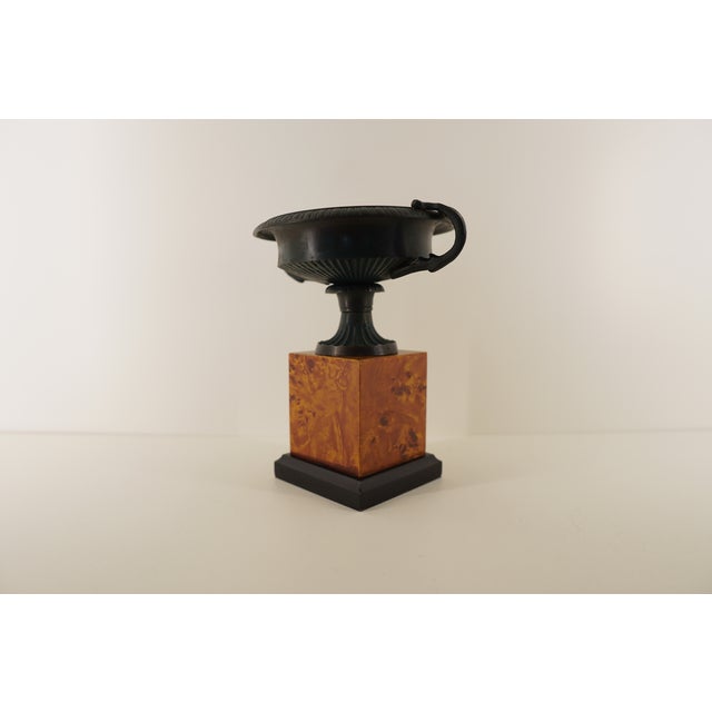 Vintage San Pacific Neoclassical Style Bronze Tazza For Sale - Image 11 of 14