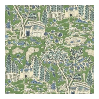 G P & J Baker Home Park Wallpaper in Color: Emerald For Sale